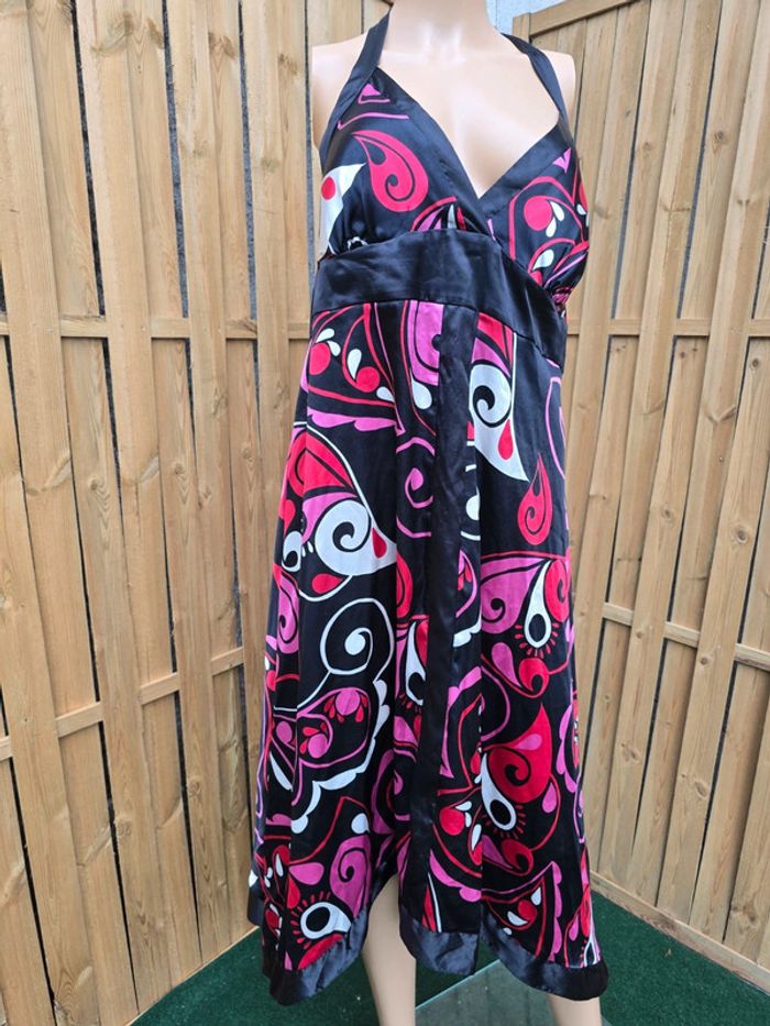 Robe foulard asymétrique 🍒vintage 90🍒taille 44 - photo numéro 4