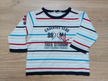 T-shirt rayé manches longues Baseball Sergent Major 12 mois