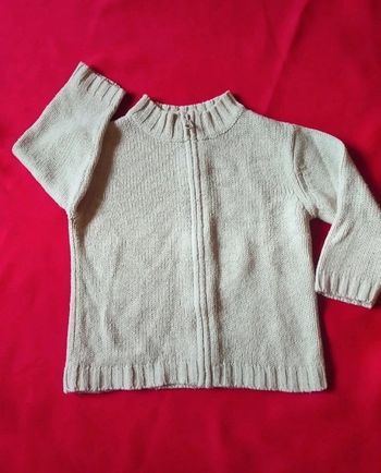 Gilet veste à zip chaud 
Pull d'hivercrème 
Taille 2 ans 24 mois