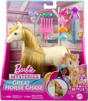 LES mustère de Barbie - À la poursuite du cheval perdu, poney et accessoires