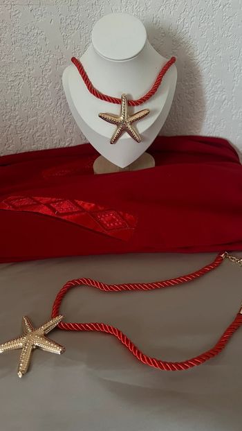 Collier corde coquillage