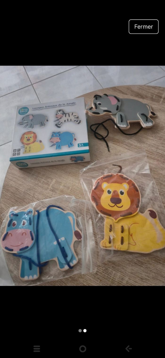 Laçage animaux de la jungle - photo numéro 2