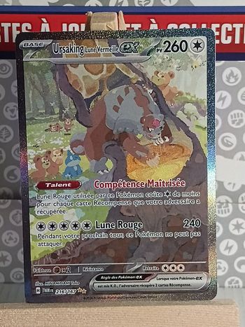 Carte pokémon Ursaking lune vermeille Ex 