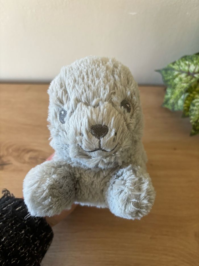 Doudou peluche phoque gris tex Carrefour - photo numéro 3