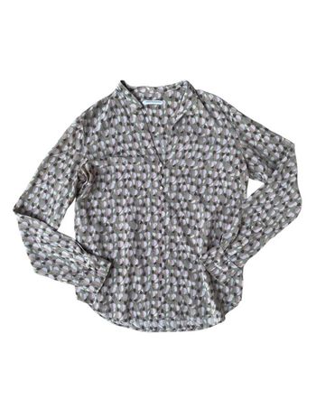 Chemise à motif en soie John Galliano taille 38