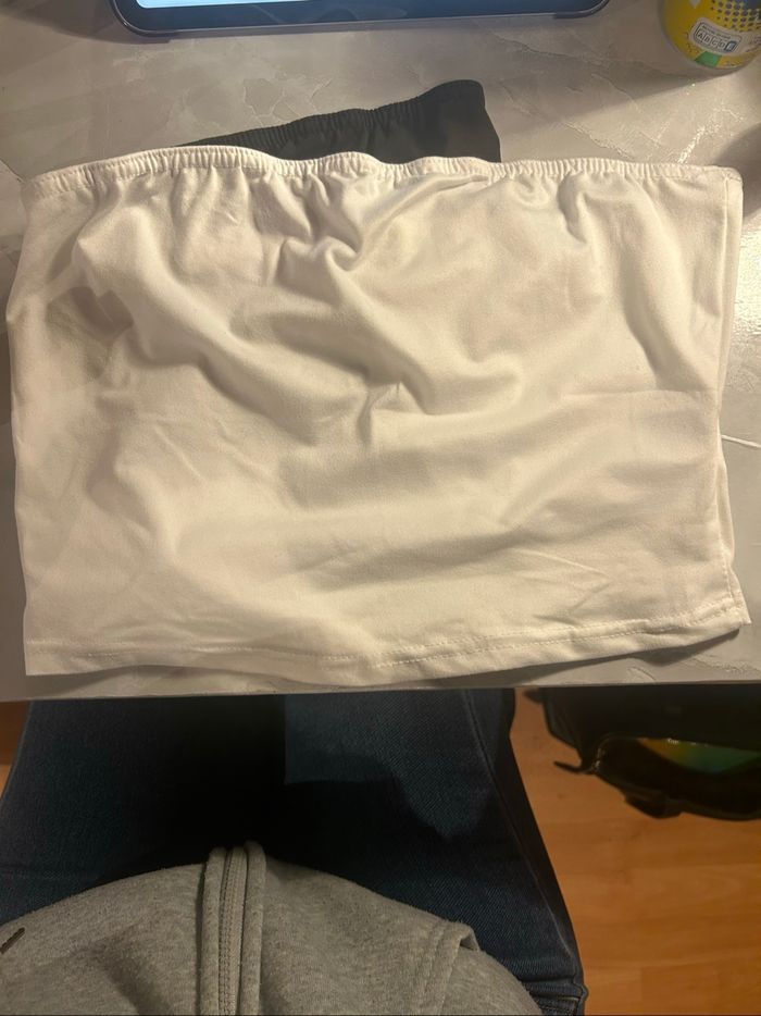 Lot de 2 tops bandeau noir et blanc – SHEIN – Taille M - Neufs sans étiquette - photo numéro 3