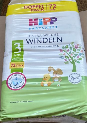 2 paquets couches Hipp taille 3