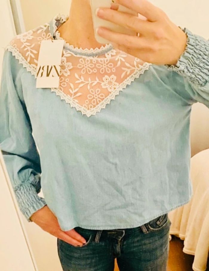 Chemise manches longues femme Zara taille S