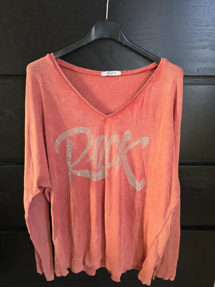 pull fin corail Rock Glossy Paris