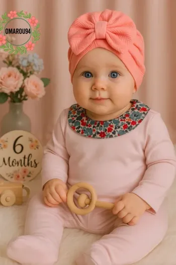 Ensemble 3 pièces liberty et turban Jacadi fille 6 mois 🎀
