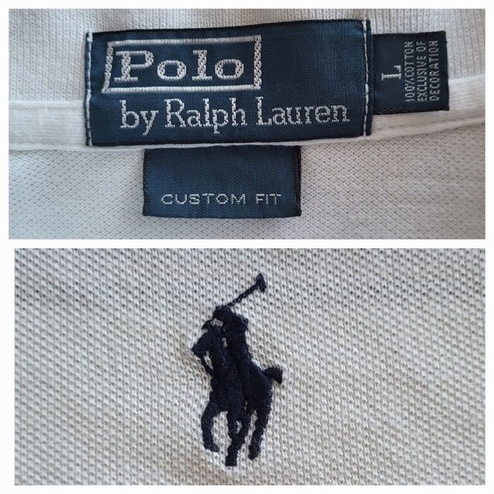 Ralph Lauren Polo MC TL -Custom Fit -Fond Blanc avec Rayures Marine & Rose -100%Coton - photo numéro 4
