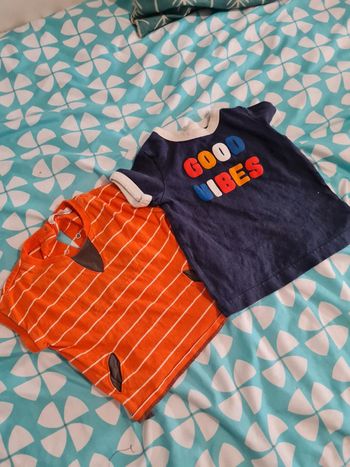 Lot 2 tee shirt 12 mois très bon etat