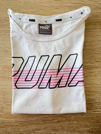 Tshirt blanc rose manches courtes 5 ans Puma