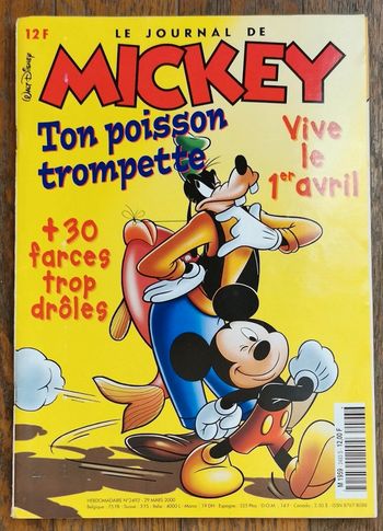 Ancien journal de mickey N°2493S poster createlier 2000 vintage