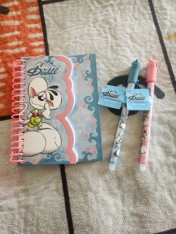 Carnet forme et stylos