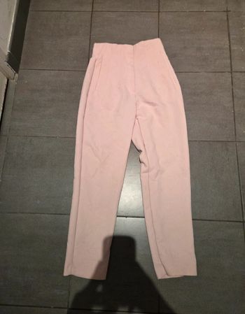 Pantalon carrotte rose