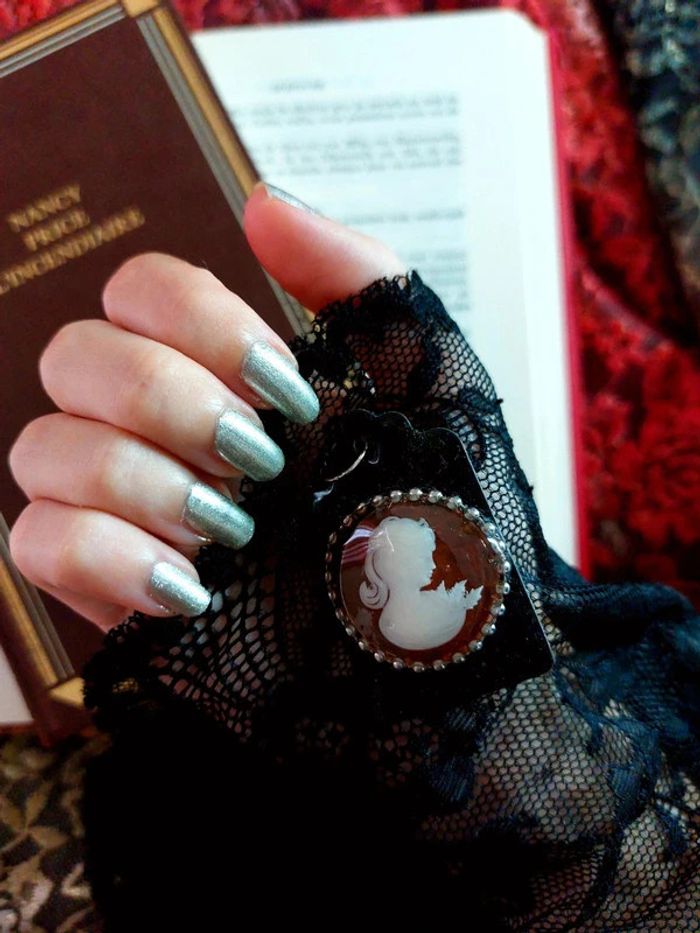 magnifique pendentif camée vintage portrait femme - photo numéro 5