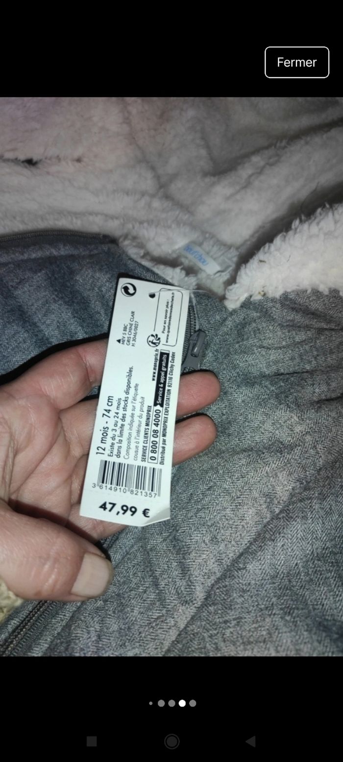 Très belle combinaison bébé neuf v11 - photo numéro 6