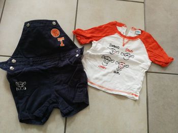 Ensemble salopette tshirt