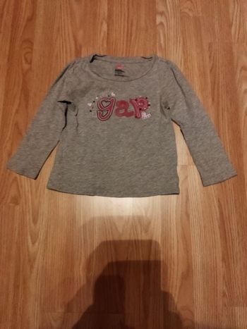 Tee-shirt 4 ans gris manches longues