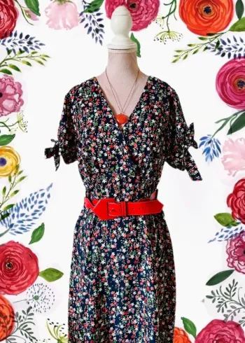 🌺🌿Jolie robe champêtre 38/40 motif liberty cottagecore bohemian floral dress🌸🌿