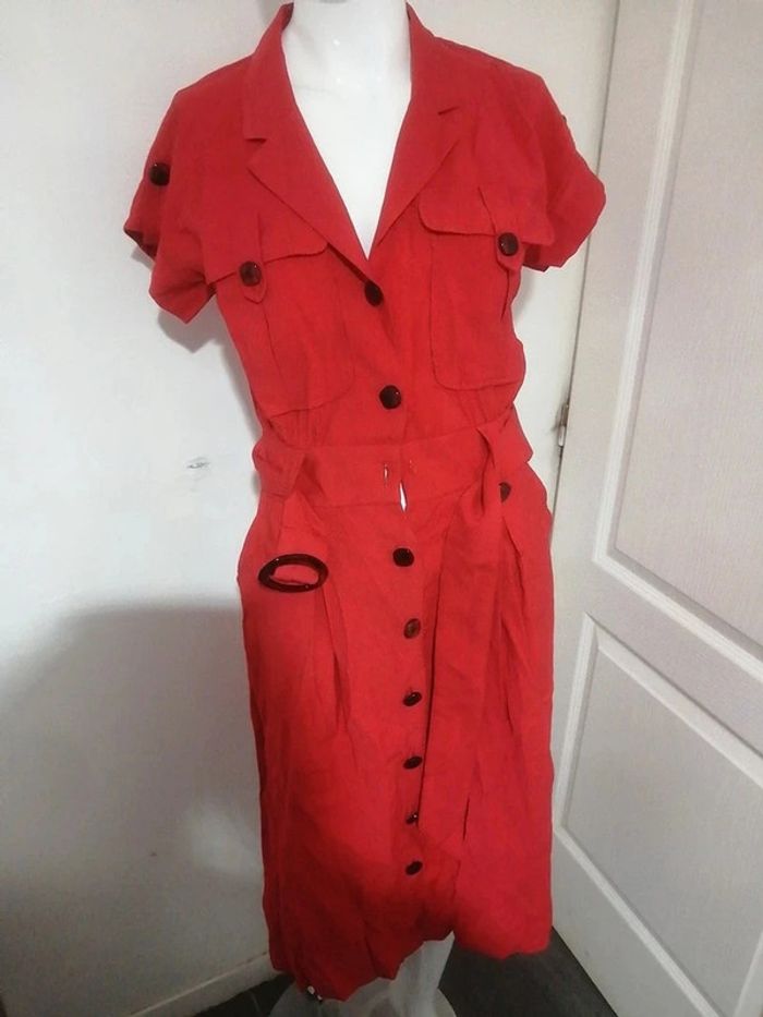 Robe longue Opullence rouge taille S