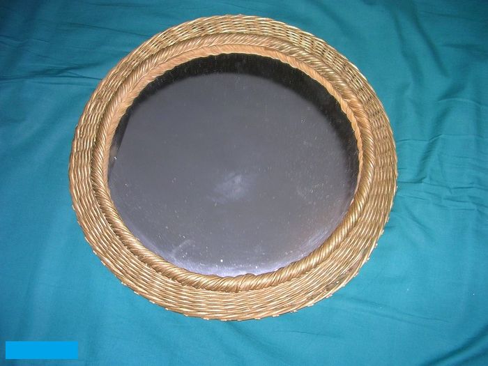 Miroir rotin vintage