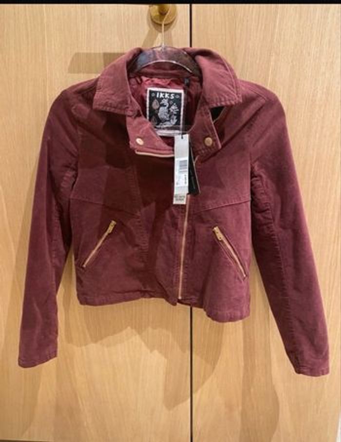 Veste motard fille 12 ans  IKKS en velours   – neuve - photo numéro 6