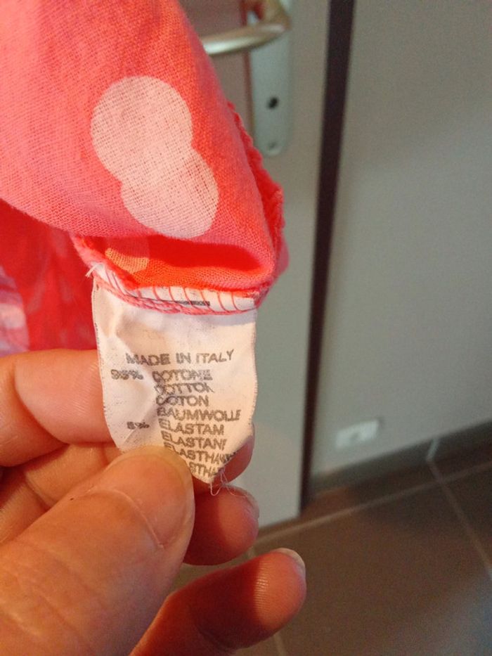 Robe style vintage corail à double pois blanc taille 42 44 - photo numéro 5