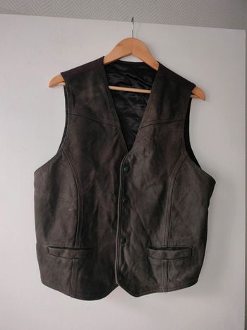 Gilet cuir de chèvre XL