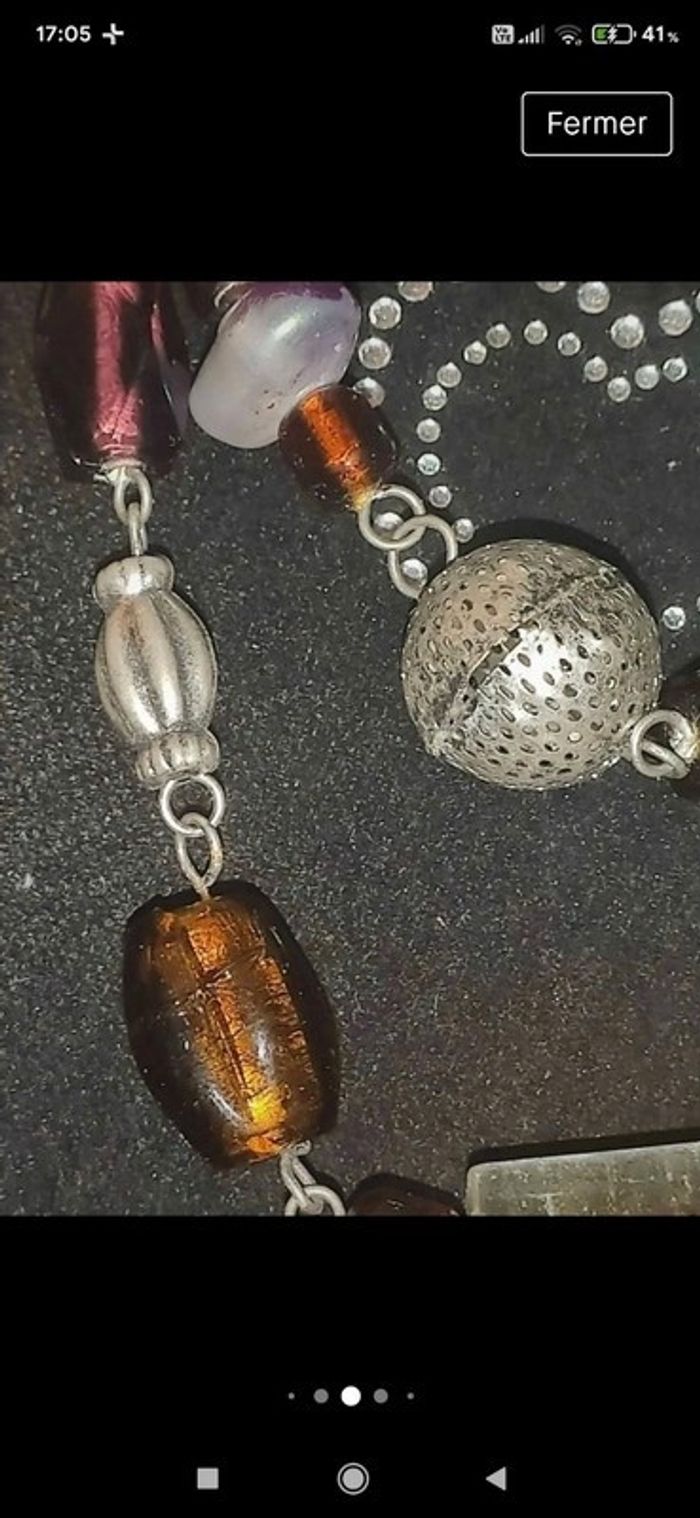 Collier perles de verre - photo numéro 5