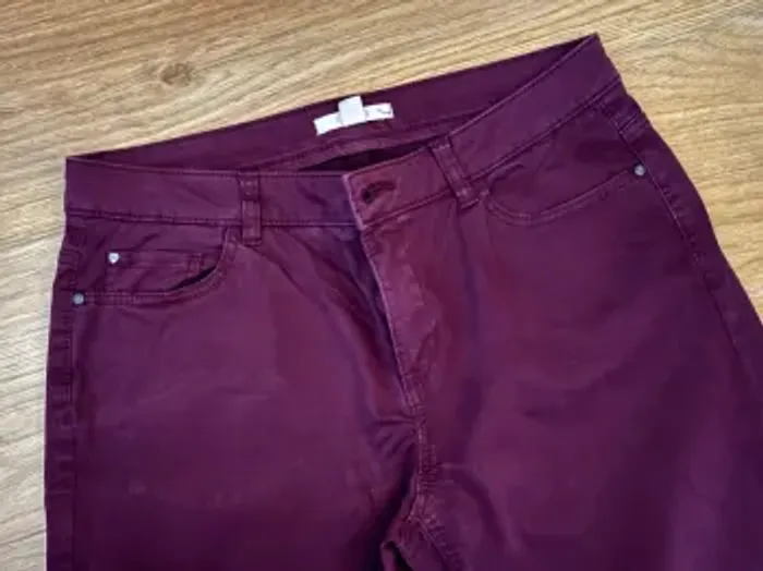 Pantalon violet bordeaux Esprit - photo numéro 3
