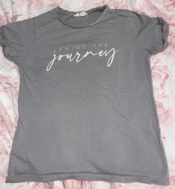 T-shirt  gris enjoy blanc s