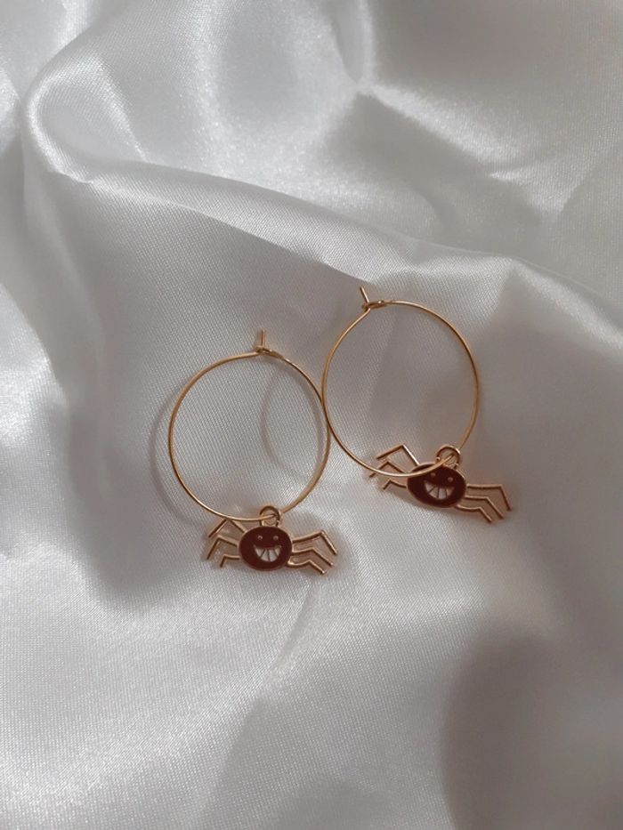 Boucles d'oreilles pendentif araignée 🕷