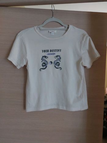 Tee-shirt beige imprimé  hippocampe