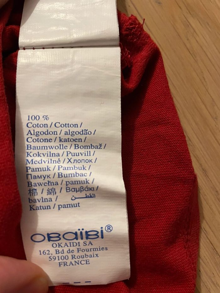 T-shirt ML rouge - Obaïbi - 3mois - photo numéro 6