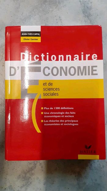 dictionnaire d'économie