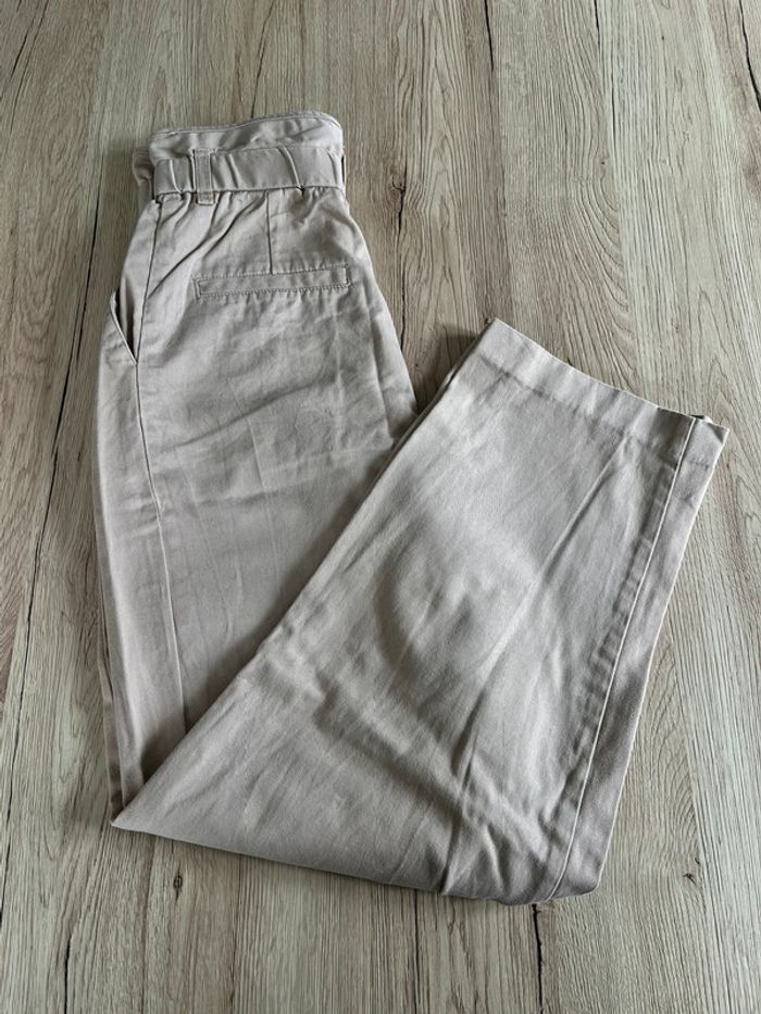 Pantalon droit taille haute beige H&M taille 34