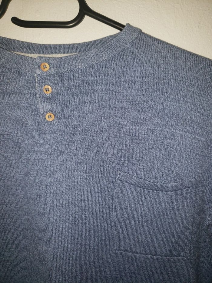 Pull fin  bleu chiné 12 ans - photo numéro 3