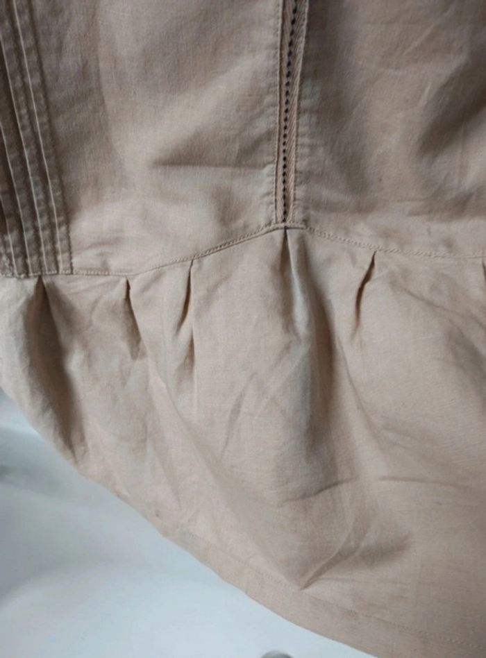 Robe beige lin/coton t.38/40 - photo numéro 5