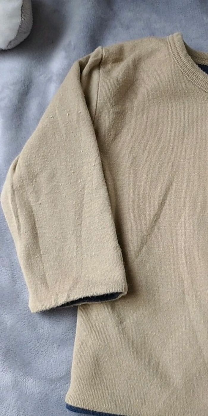 Tee shirt épais manches longues réversible Garçon 6 mois Petit bateau - photo numéro 11