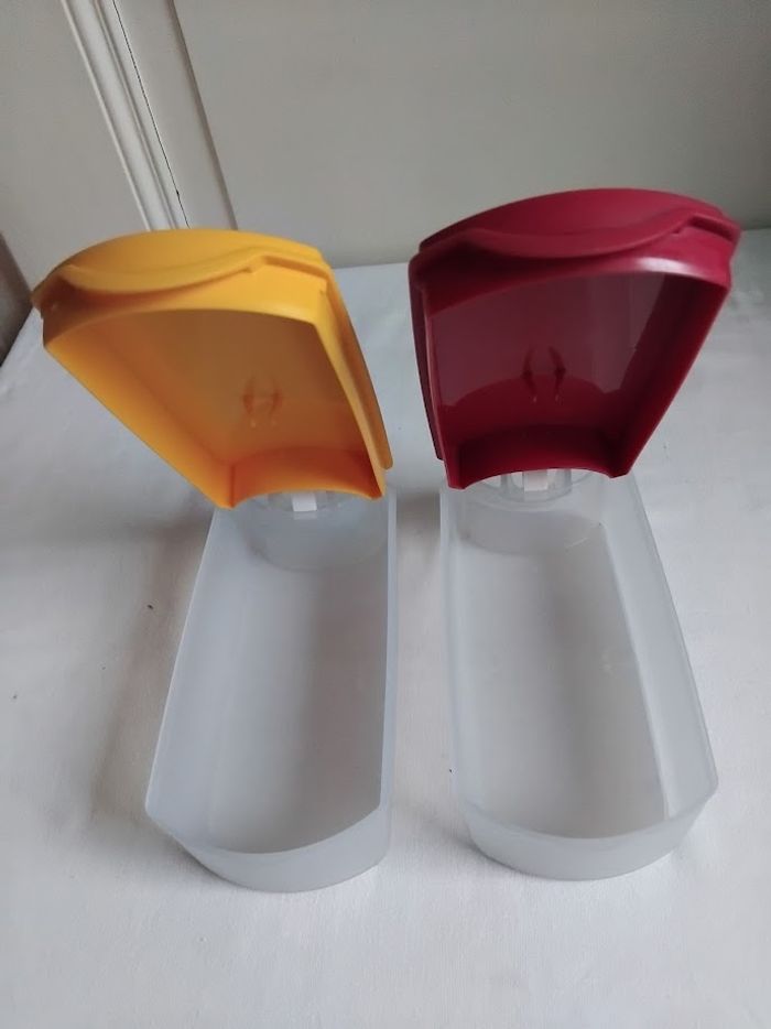 TUPPERWARE - 2 Boîtes (Modulaire Pop, capacité 350 ml) Etat neuf - photo numéro 3