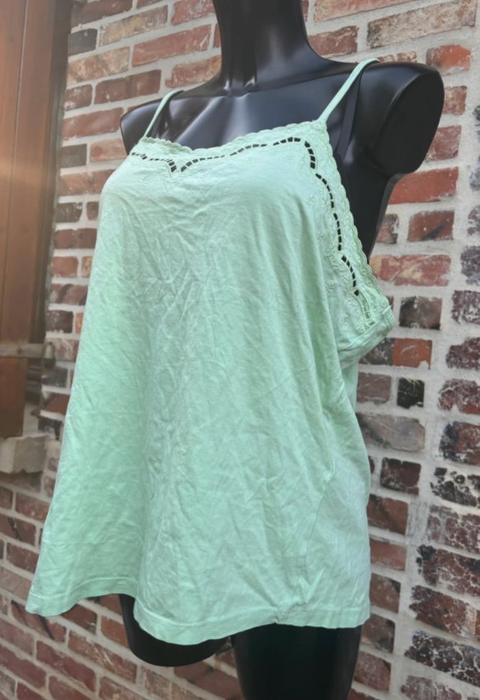 🍃 Débardeur vert menthe Kiabi – taille 46/48 (XL) - photo numéro 2