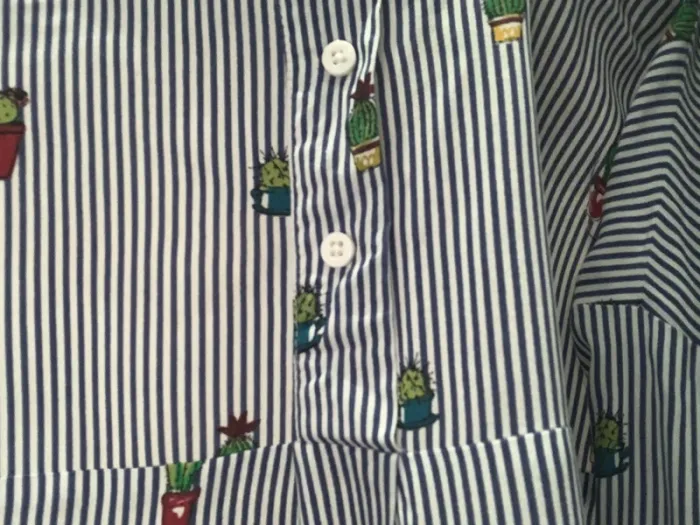 Chemise à rayures cactus Bershka - photo numéro 3