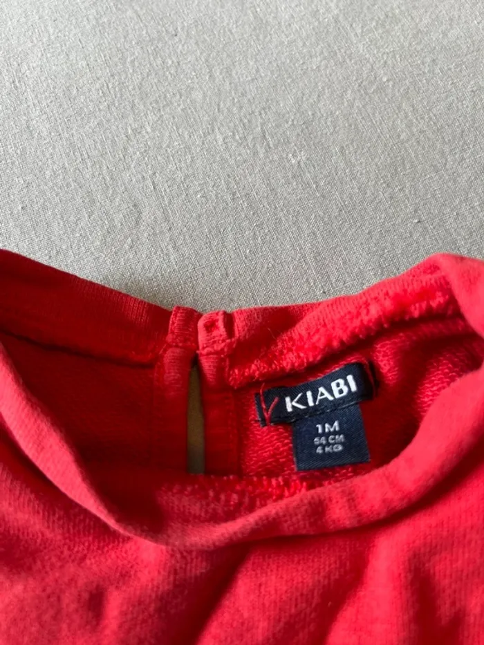 Sweat bébé rouge KIABI 1M – I love you - photo numéro 3