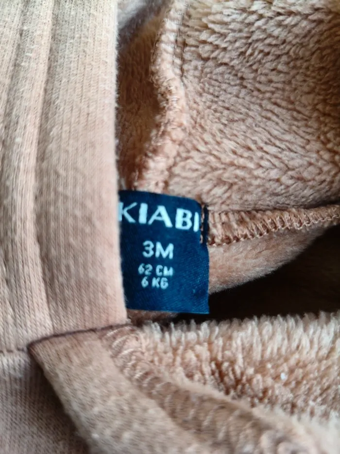 Pull chaud mixte Kiabi brun clair 62 cm - photo numéro 3