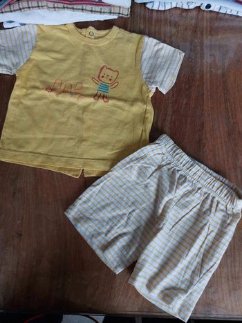 ensemble ete jaune et blanc