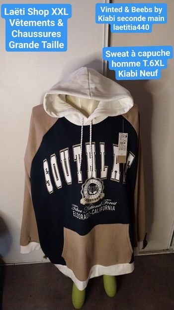 Sweat à capuche homme T.6XL Kiabi