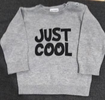 Pull bébé comme neuf taille 6 mois (gris)
