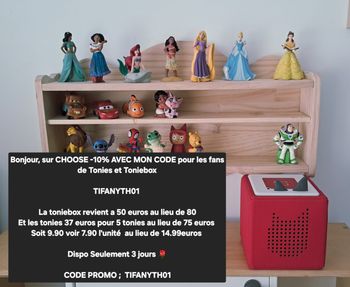 Tonies code promo  ne pas acheter l'annonce bien lire ci dessous 